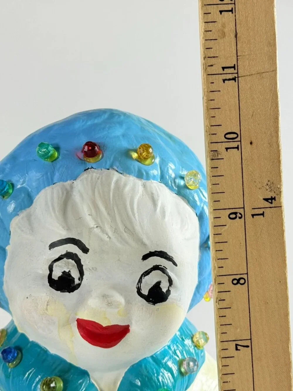 Vintage 90's Hand Painted Ceramic Mr & Mrs Snowman Light Up Holiday Decor
